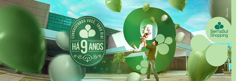 9 anos SerraSul Shopping - banner