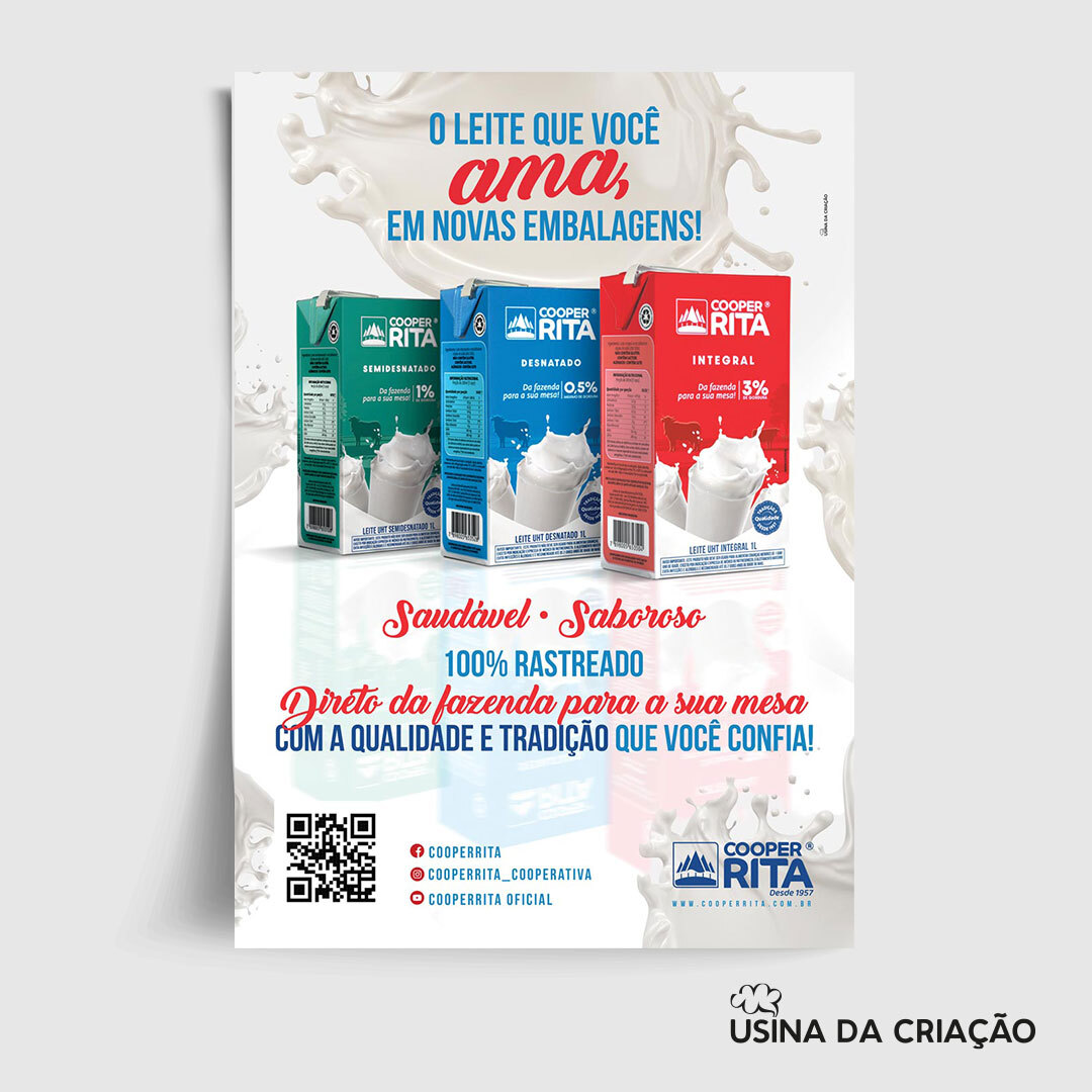 Campanha de lançamento Leites UHT - CooperRita