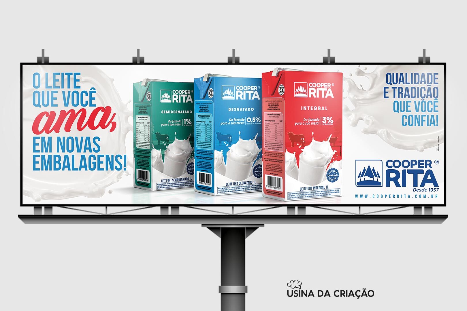 Campanha de lançamento Leites UHT - CooperRita