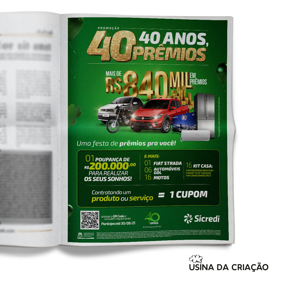 Promoção 40 anos, 40 prêmios - Sicredi Botucaraí