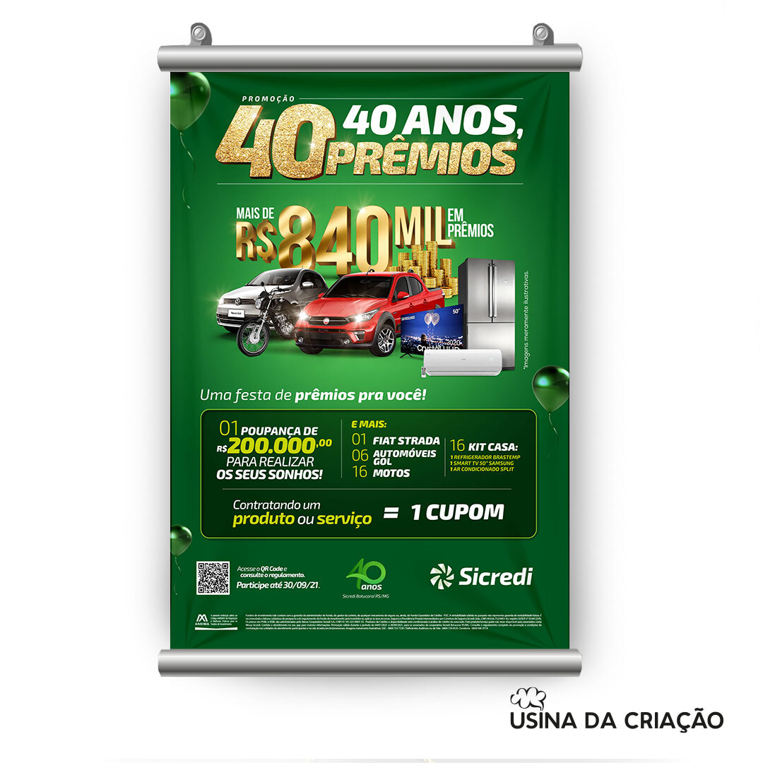 Promoção 40 anos, 40 prêmios - Sicredi Botucaraí